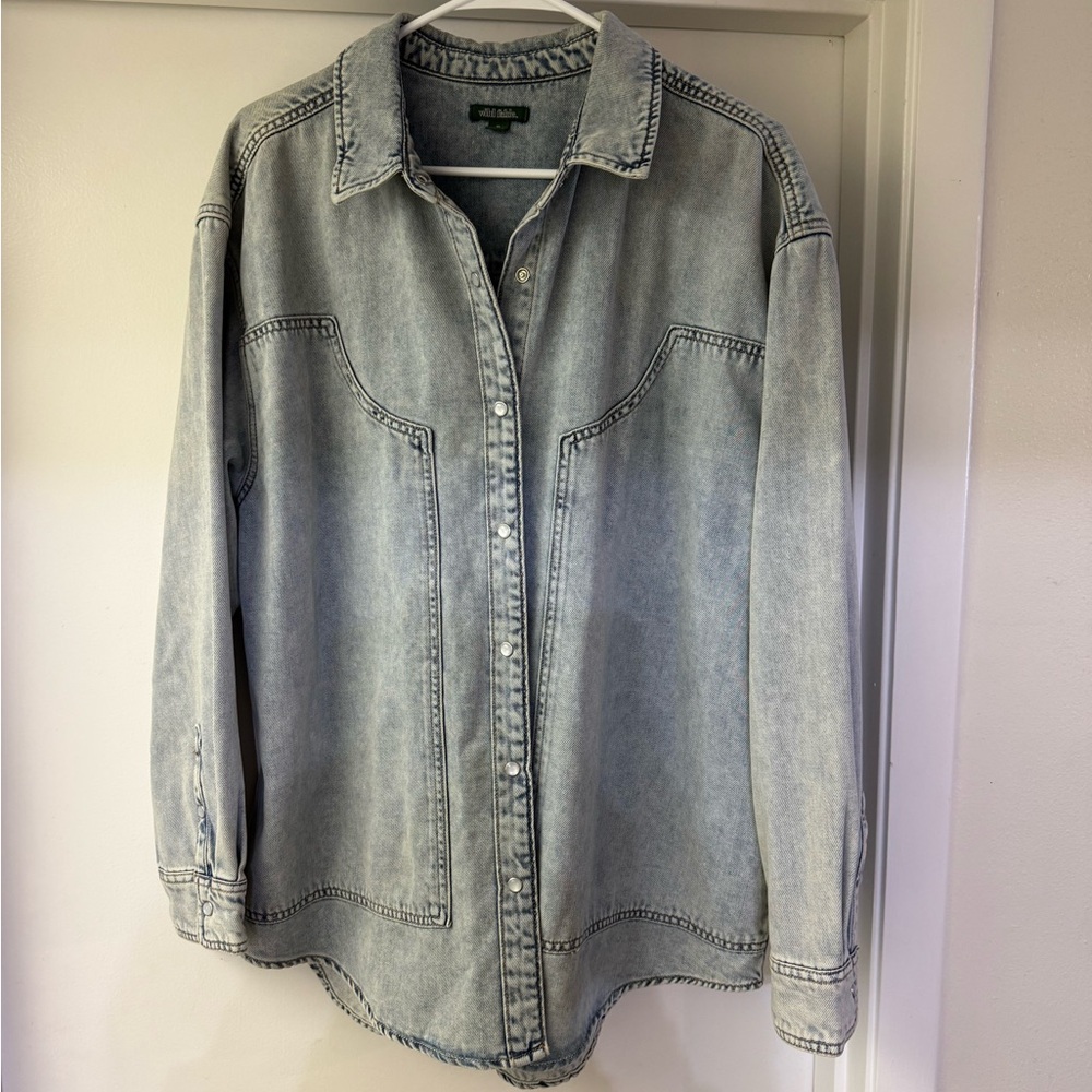 Wild Fable Light Blue Denim Shirt